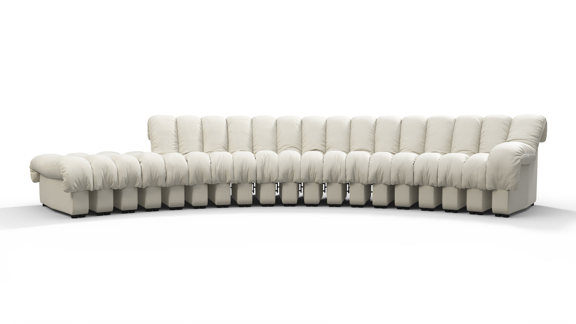 DS 600 - DS 600 Sectional, Combination 1, Right Arm, Cream Vegan Leather