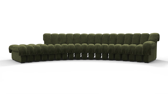 DS 600 - DS 600 Sectional, Combination 1, Right Arm, Moss Green Chenille