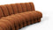 DS 600 - DS 600 Sectional, Combination 2, Left Arm, Burnt Orange Vegan Suede