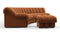 DS 600 - DS 600 Sectional, Combination 2, Left Arm, Burnt Orange Vegan Suede