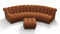 DS 600 - DS 600 Sectional, Combination 2, Left Arm, Burnt Orange Vegan Suede