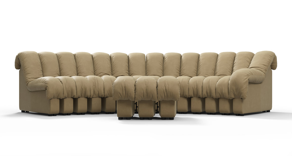 DS 600 - DS 600 Sectional, Combination 2, Right Arm, Beige Vegan Leather