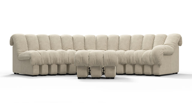 DS 600 - DS 600 Sectional, Combination 2, Right Arm, Eggshell Vegan Suede