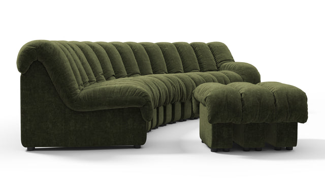 DS 600 - DS 600 Sectional, Combination 2, Right Arm, Moss Green Chenille