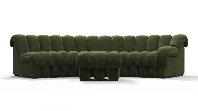 DS 600 - DS 600 Sectional, Combination 2, Right Arm, Moss Green Chenille