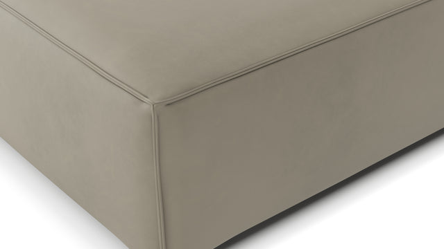 Extrasoft - Extrasoft Sectional Module, Extra Extra Large Seat, Beige Gray Vegan Leather