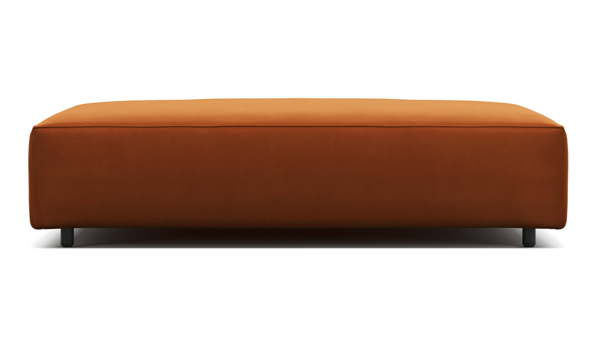 Extrasoft - Extrasoft Sectional Module, Extra Extra Large Seat, Burnt Orange Velvet