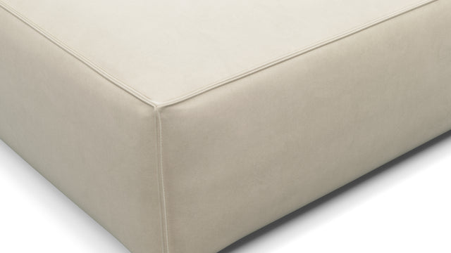 Extrasoft - Extrasoft Sectional Module, Extra Extra Large Seat, Eggshell Vegan Suede