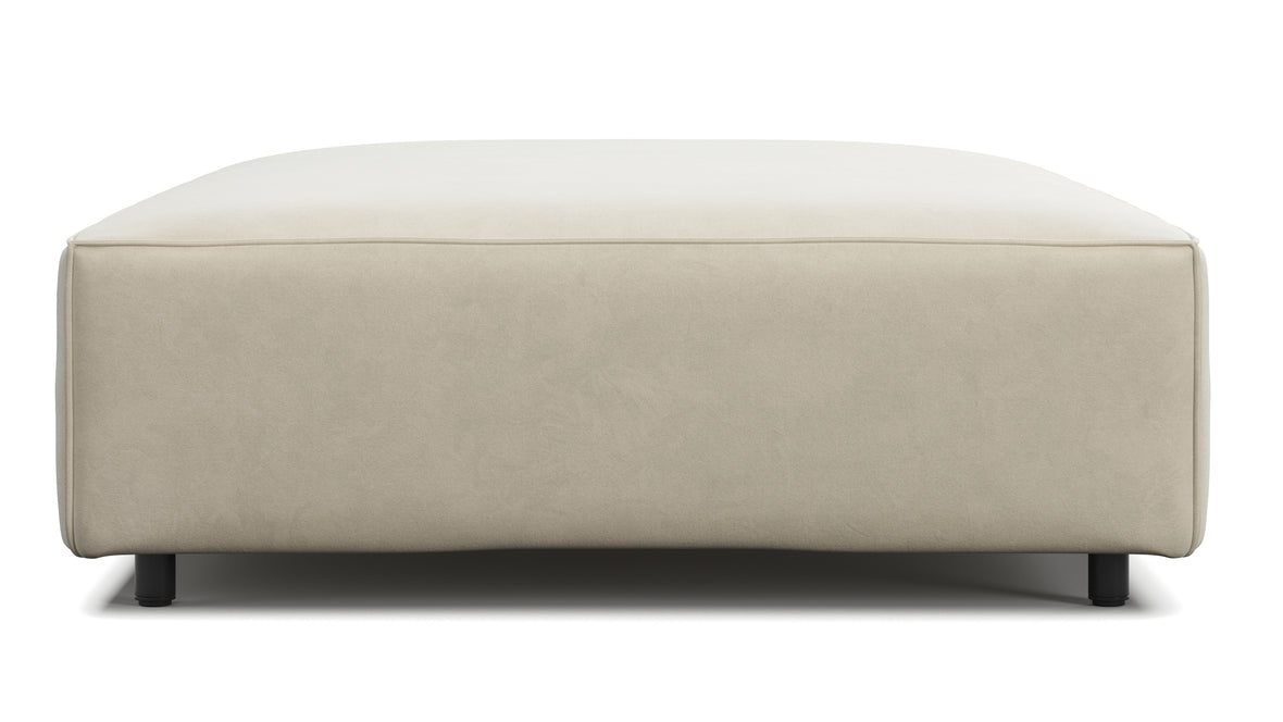 Extrasoft - Extrasoft Sectional Module, Extra Extra Large Seat, Eggshell Vegan Suede