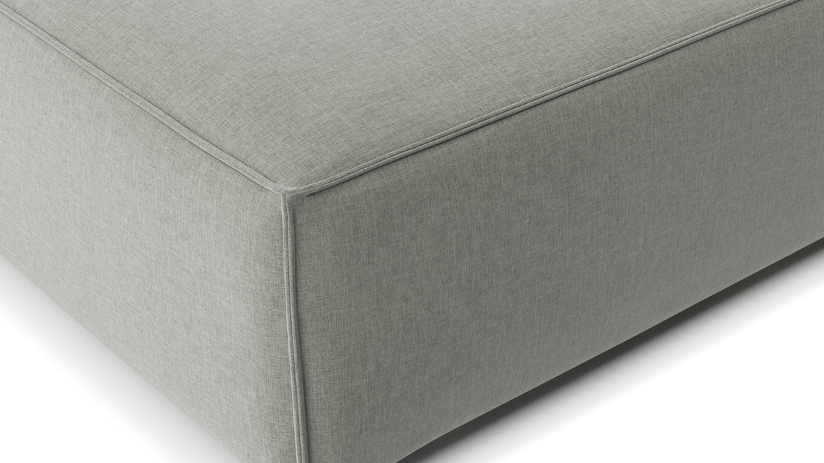 Extrasoft - Extrasoft Sectional Module, Extra Extra Large Seat, Soft Gray Brushed Weave