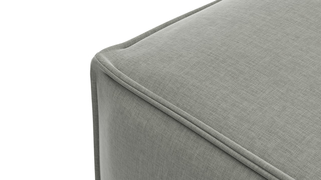 Extrasoft - Extrasoft Sectional Module, Extra Extra Large Seat, Soft Gray Brushed Weave