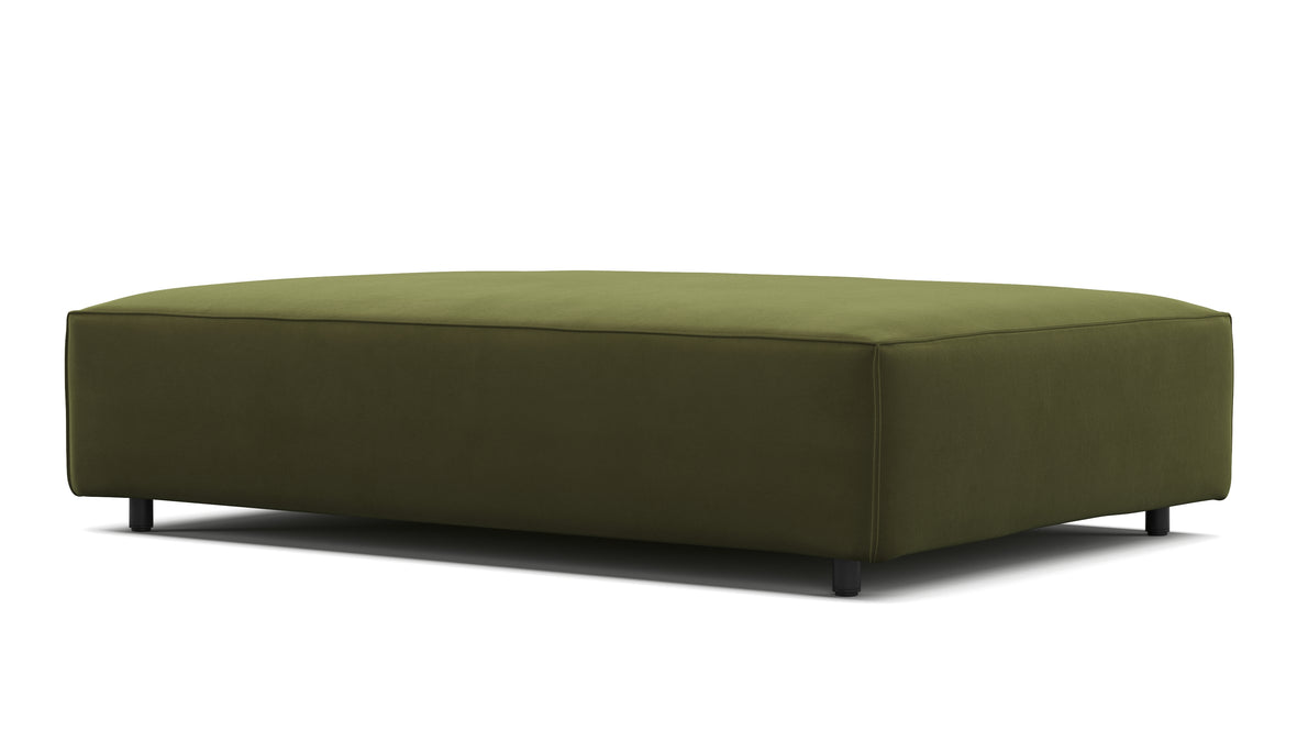 Extrasoft - Extrasoft Sectional Module, Extra Extra Large Seat, Spruce Luxe Velvet