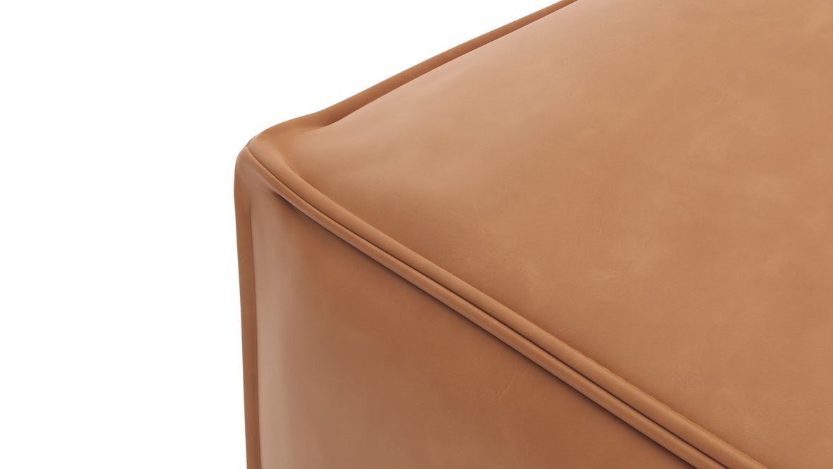 Extrasoft - Extrasoft Sectional Module, Extra Extra Large Seat, Tan Vegan Leather