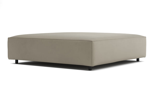 Extrasoft - Extrasoft Sectional Module, Extra Large Seat, Beige Gray Vegan Leather