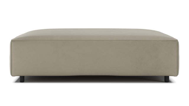 Extrasoft - Extrasoft Sectional Module, Extra Large Seat, Beige Gray Vegan Leather