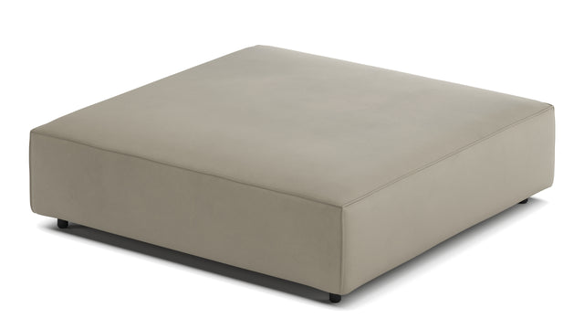 Extrasoft - Extrasoft Sectional Module, Extra Large Seat, Beige Gray Vegan Leather