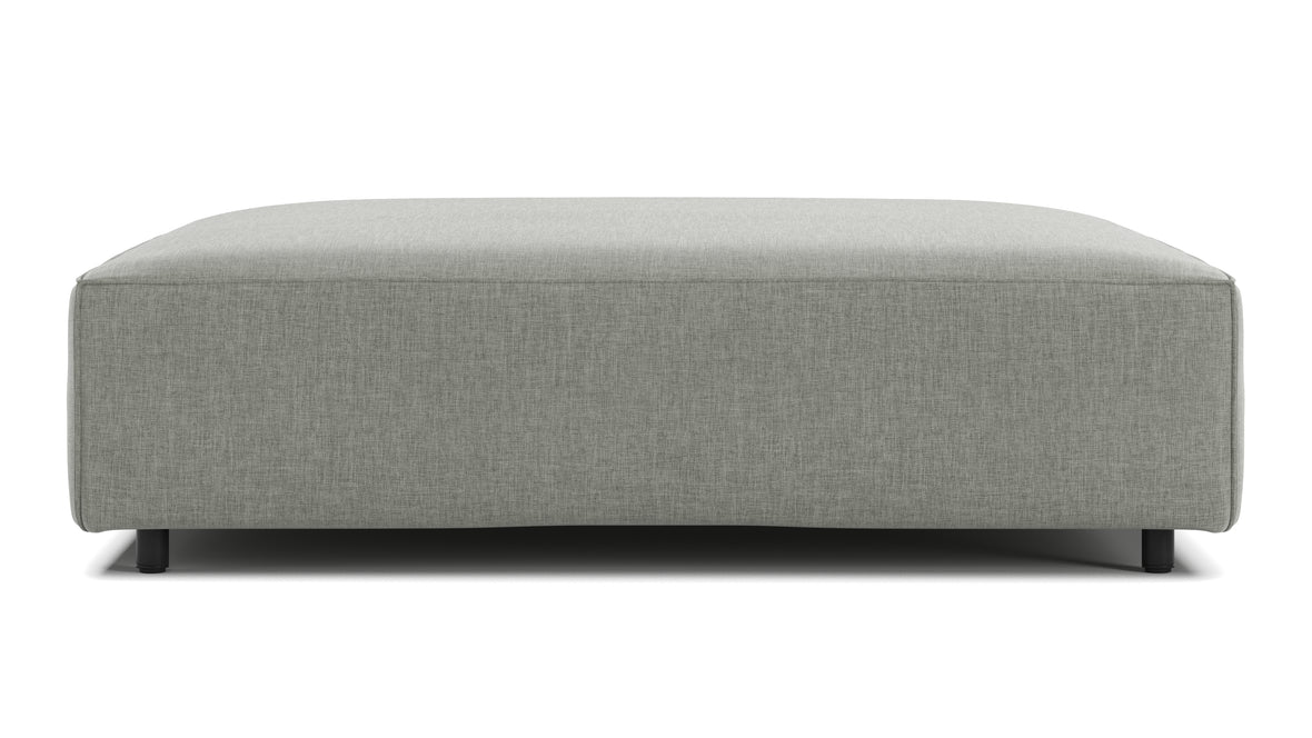 Extrasoft - Extrasoft Sectional Module, Extra Large Seat, Soft Gray Brushed Weave