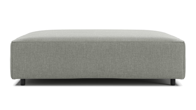 Extrasoft - Extrasoft Sectional Module, Extra Large Seat, Soft Gray Brushed Weave