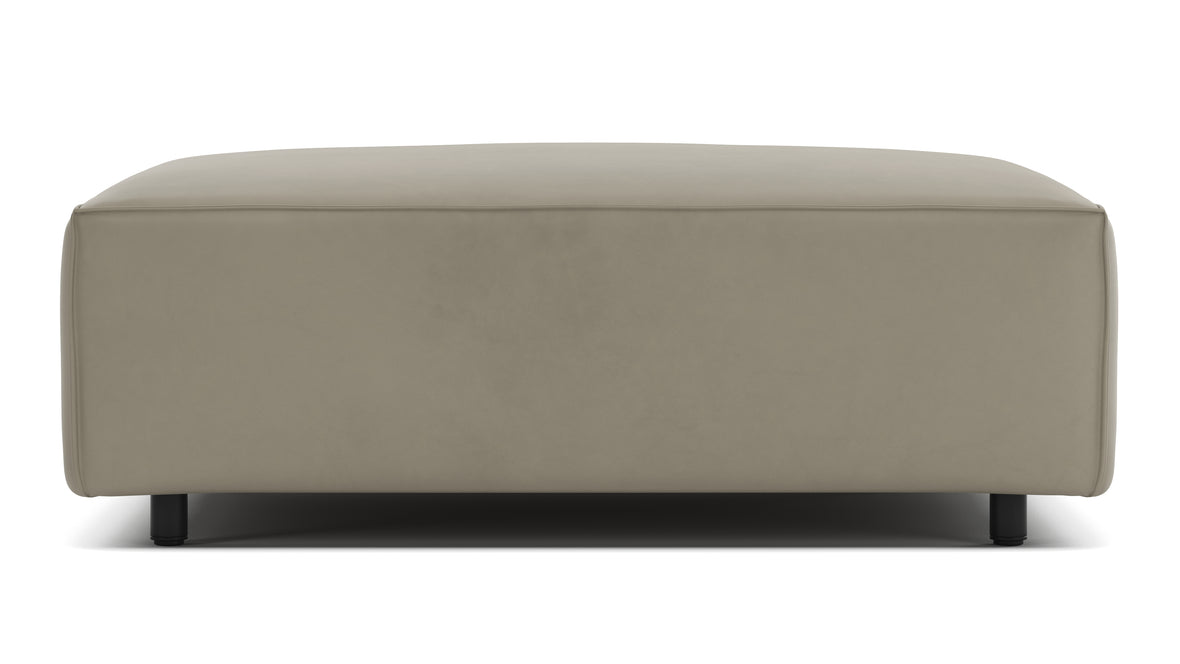 Extrasoft - Extrasoft Sectional Module, Extra Small Seat, Beige Gray Vegan Leather