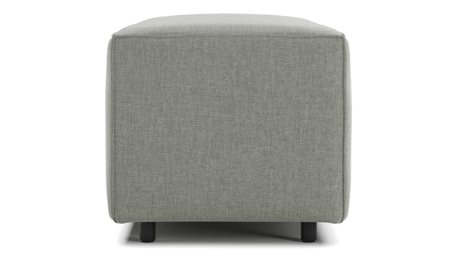 Extrasoft - Extrasoft Sectional Module, Large Armrest, Soft Gray Brushed Weave