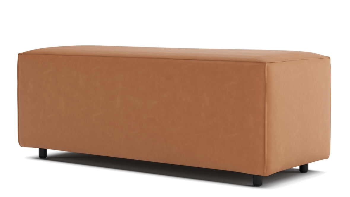 Extrasoft - Extrasoft Sectional Module, Large Armrest, Tan Vegan Leather