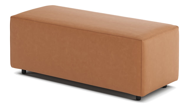 Extrasoft - Extrasoft Sectional Module, Large Armrest, Tan Vegan Leather