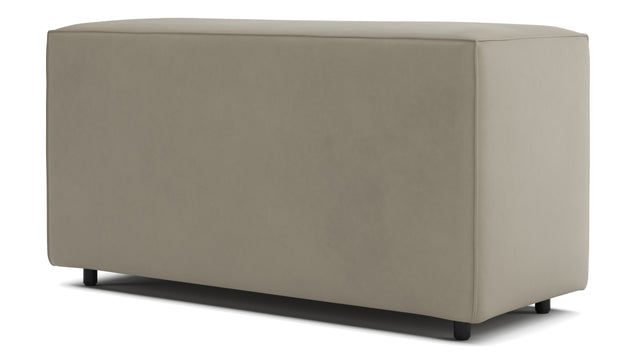 Extrasoft - Extrasoft Sectional Module, Large Backrest, Beige Gray Vegan Leather