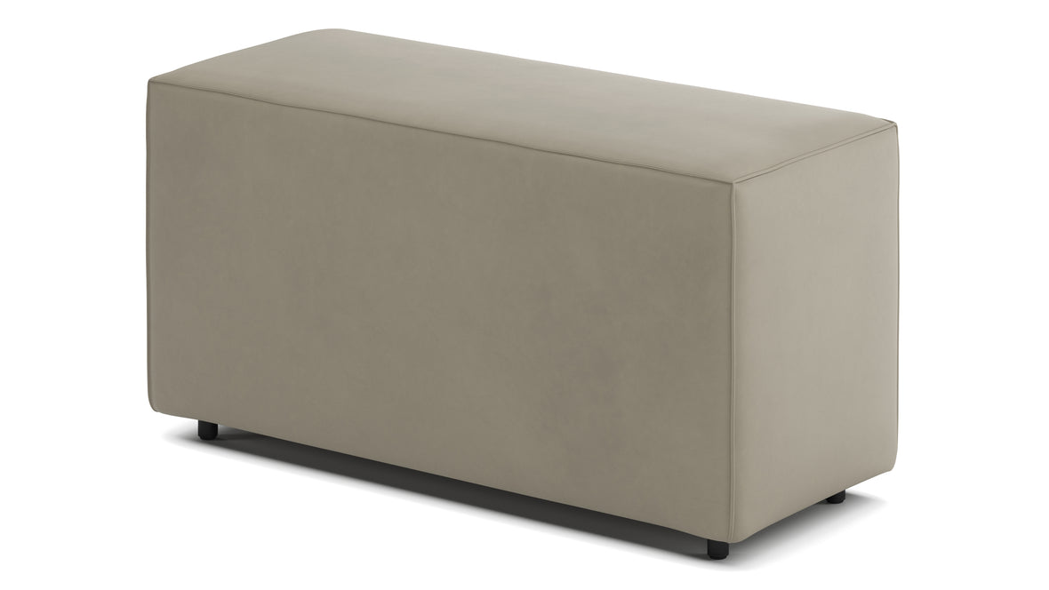 Extrasoft - Extrasoft Sectional Module, Large Backrest, Beige Gray Vegan Leather