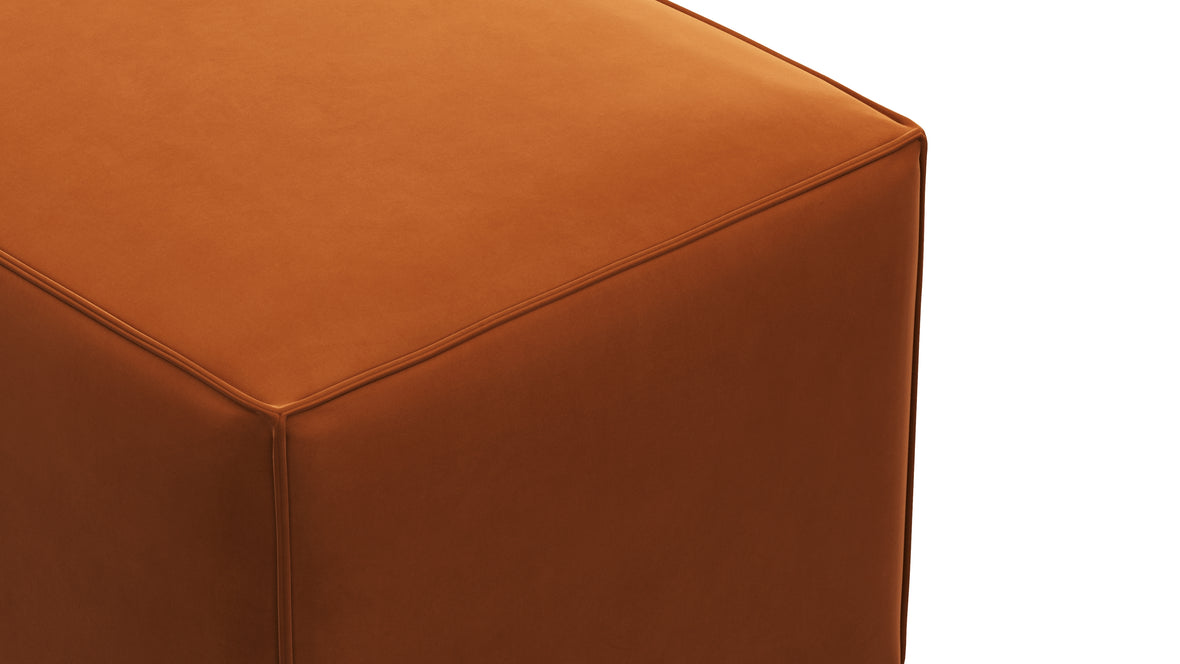 Extrasoft - Extrasoft Sectional Module, Large Backrest, Burnt Orange Velvet