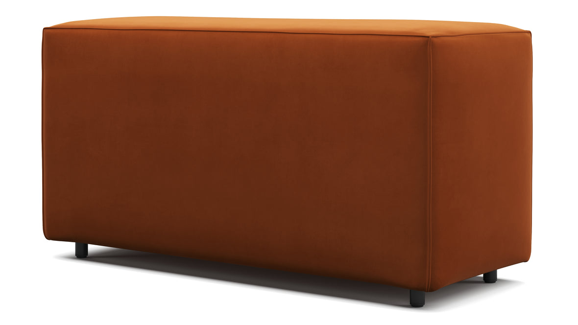 Extrasoft - Extrasoft Sectional Module, Large Backrest, Burnt Orange Velvet