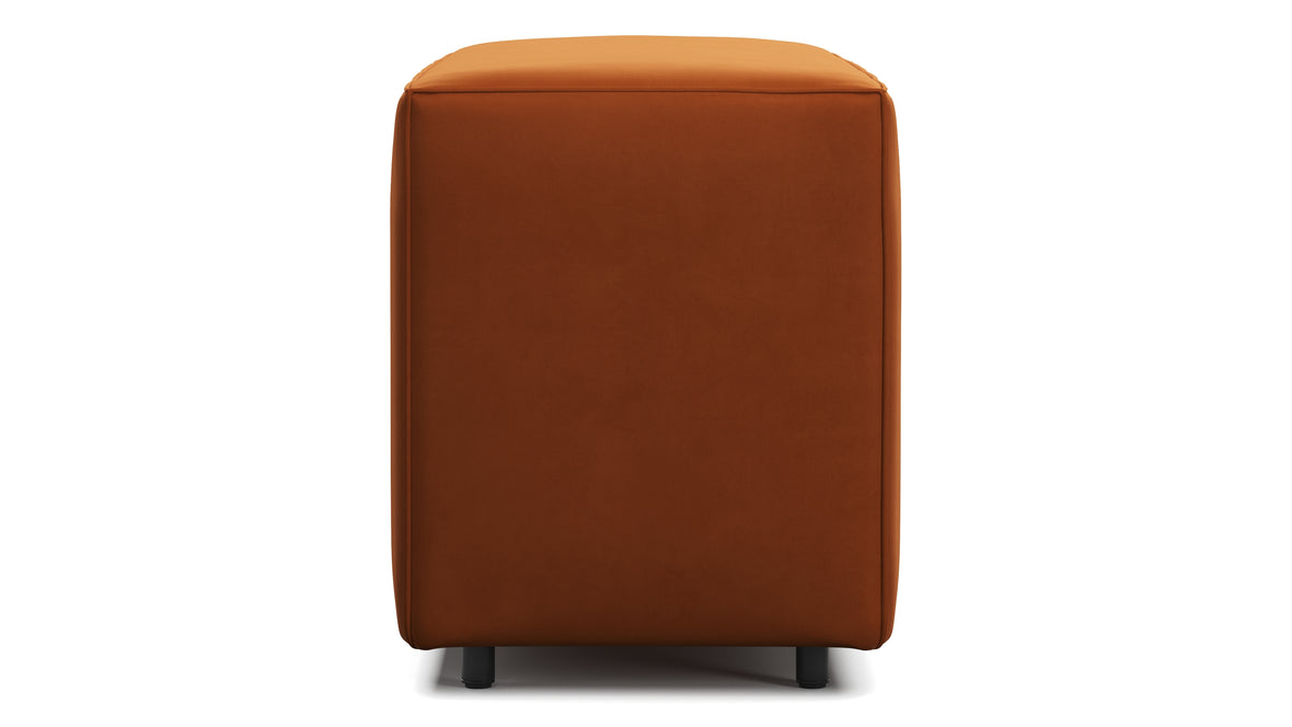 Extrasoft - Extrasoft Sectional Module, Large Backrest, Burnt Orange Velvet