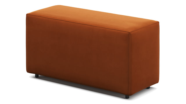 Extrasoft - Extrasoft Sectional Module, Large Backrest, Burnt Orange Velvet