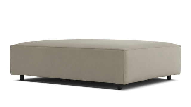 Extrasoft - Extrasoft Sectional Module, Large Seat, Beige Gray Vegan Leather