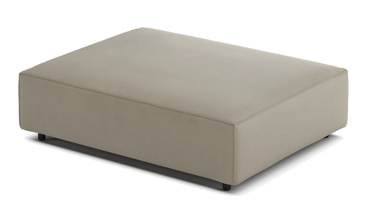 Extrasoft - Extrasoft Sectional Module, Large Seat, Beige Gray Vegan Leather