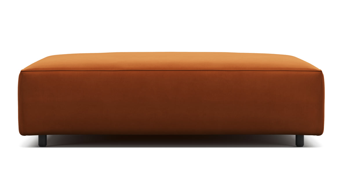 Extrasoft - Extrasoft Sectional Module, Large Seat, Burnt Orange Velvet