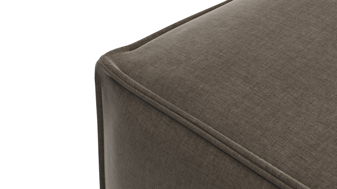 Extrasoft - Extrasoft Sectional Module, Large Seat, Coffee Brushed Weave