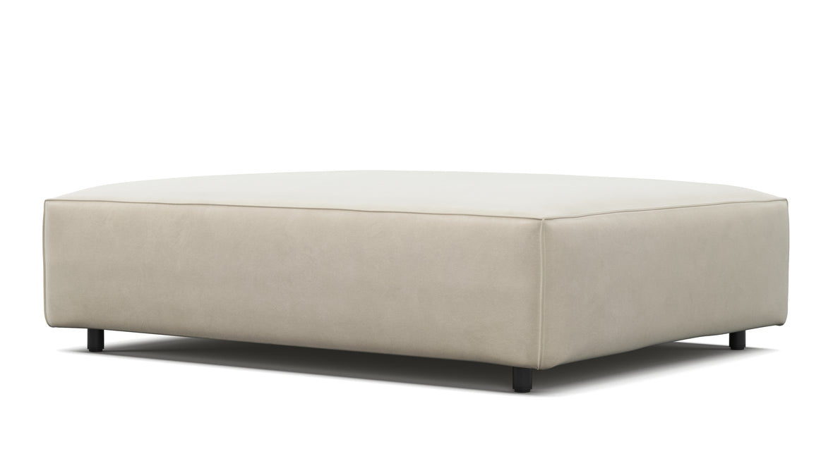 Extrasoft - Extrasoft Sectional Module, Large Seat, Eggshell Vegan Suede