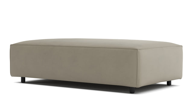 Extrasoft - Extrasoft Sectional Module, Medium Seat, Beige Gray Vegan Leather