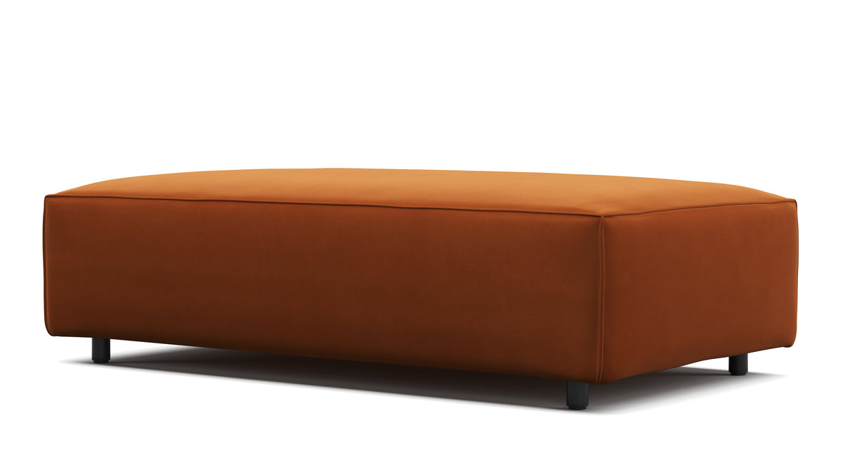 Extrasoft - Extrasoft Sectional Module, Medium Seat, Burnt Orange Velvet