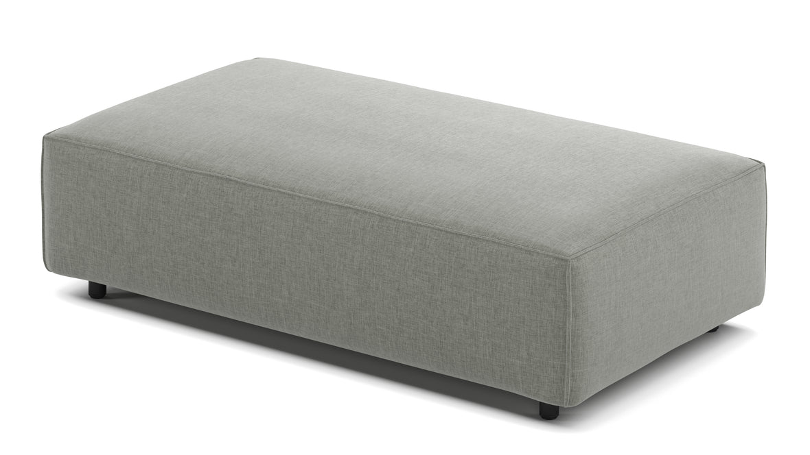 Extrasoft - Extrasoft Sectional Module, Medium Seat, Soft Gray Brushed Weave