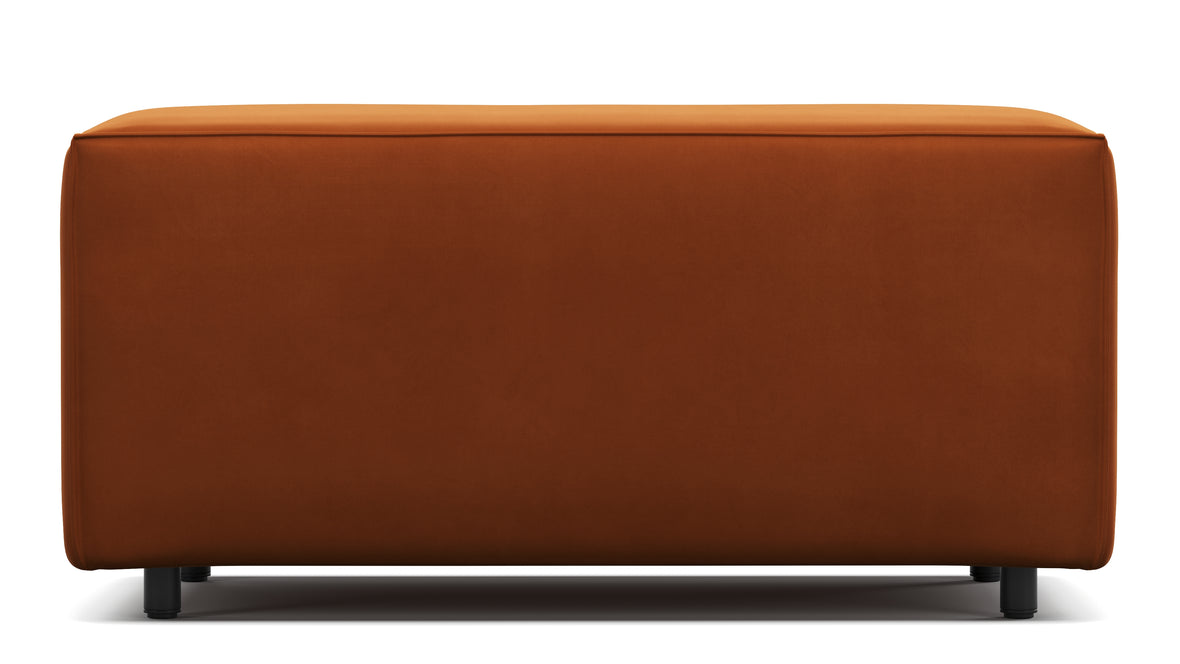 Extrasoft - Extrasoft Sectional Module, Small Armrest, Burnt Orange Velvet