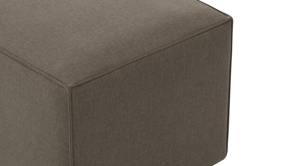 Extrasoft - Extrasoft Sectional Module, Small Armrest, Coffee Brushed Weave