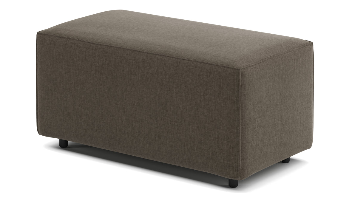 Extrasoft - Extrasoft Sectional Module, Small Armrest, Coffee Brushed Weave