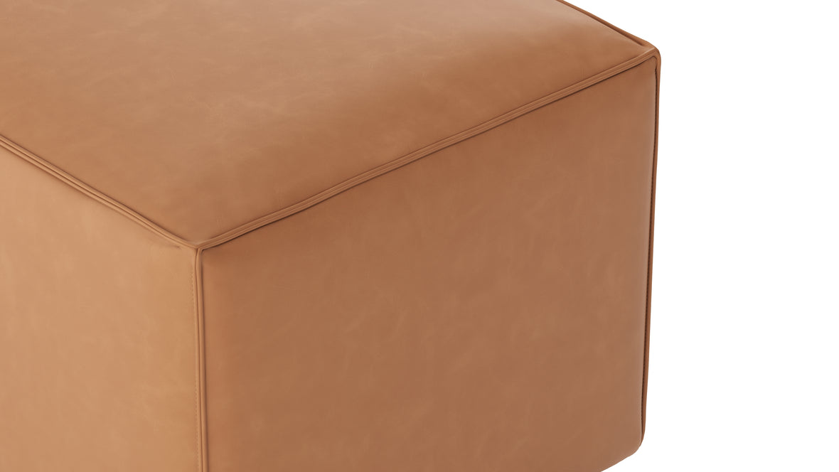 Extrasoft - Extrasoft Sectional Module, Small Armrest, Tan Vegan Leather