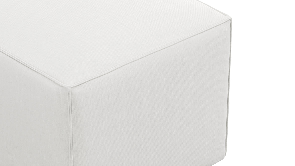 Extrasoft - Extrasoft Sectional Module, Small Armrest, White Linen