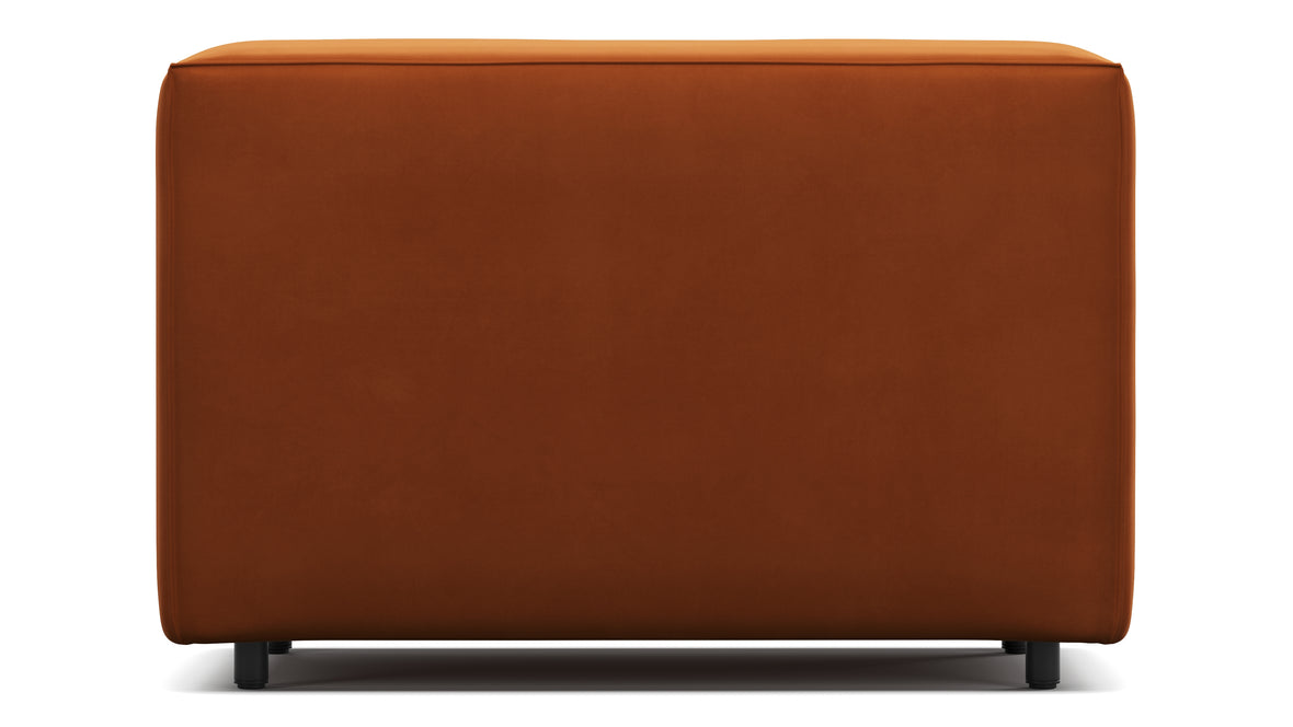 Extrasoft - Extrasoft Sectional Module, Small Backrest, Burnt Orange Velvet