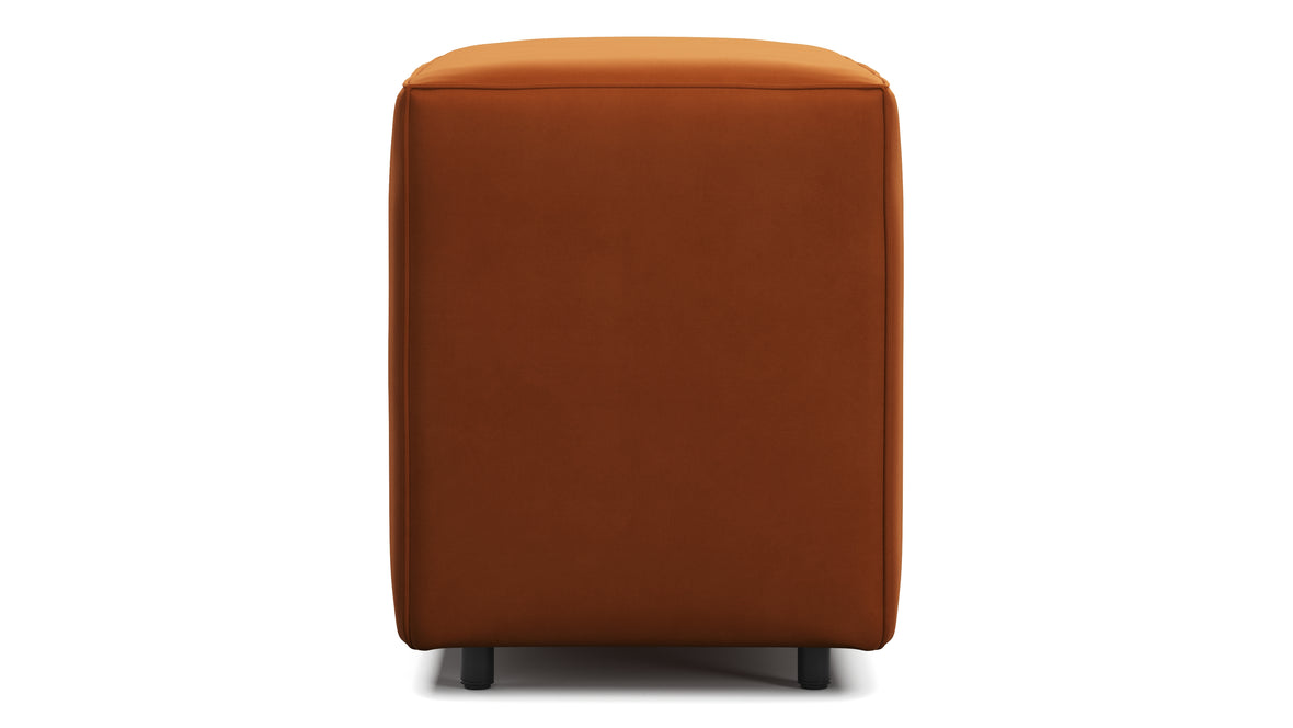 Extrasoft - Extrasoft Sectional Module, Small Backrest, Burnt Orange Velvet