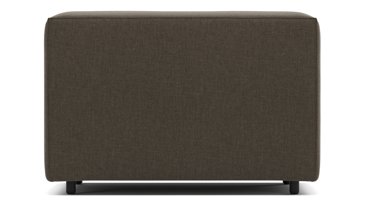 Extrasoft - Extrasoft Sectional Module, Small Backrest, Coffee Brushed Weave