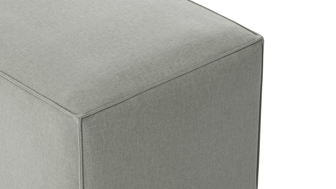 Extrasoft - Extrasoft Sectional Module, Small Backrest, Soft Gray Brushed Weave