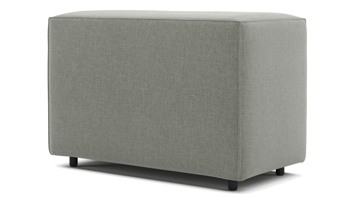 Extrasoft - Extrasoft Sectional Module, Small Backrest, Soft Gray Brushed Weave